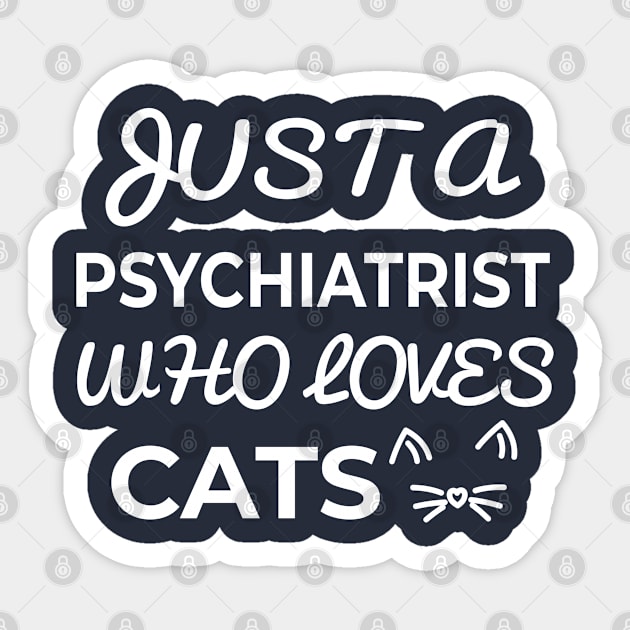 psychiatrist cat lover Sticker by Elhisodesigns